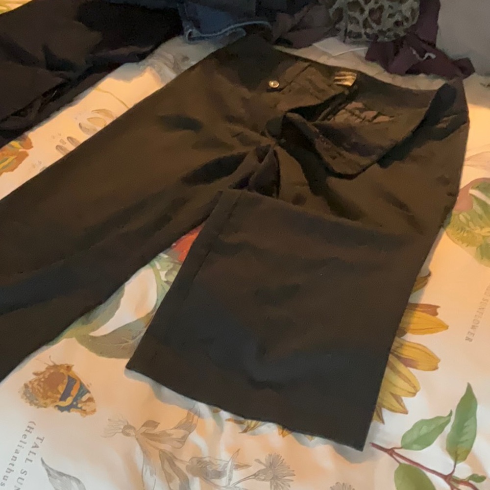 Ann Taylor signature Trousers dark grey with light grey pattern size 10 like new